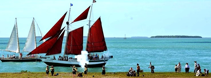 The Pirate Cannon Line on the Water